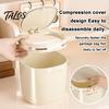 Small Garbage Can for Car Desktop Trash with Pop-up Cover, Waterproof Mini Compact Waste Countertop Storage Bin, PP Container Desk Office And Bathroom