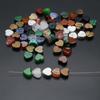 40 Pcs Healing Loose Beads Flat Heart Shape Natural Necklace Stone Pendants Crystal for Jewelry Making DIY Craft