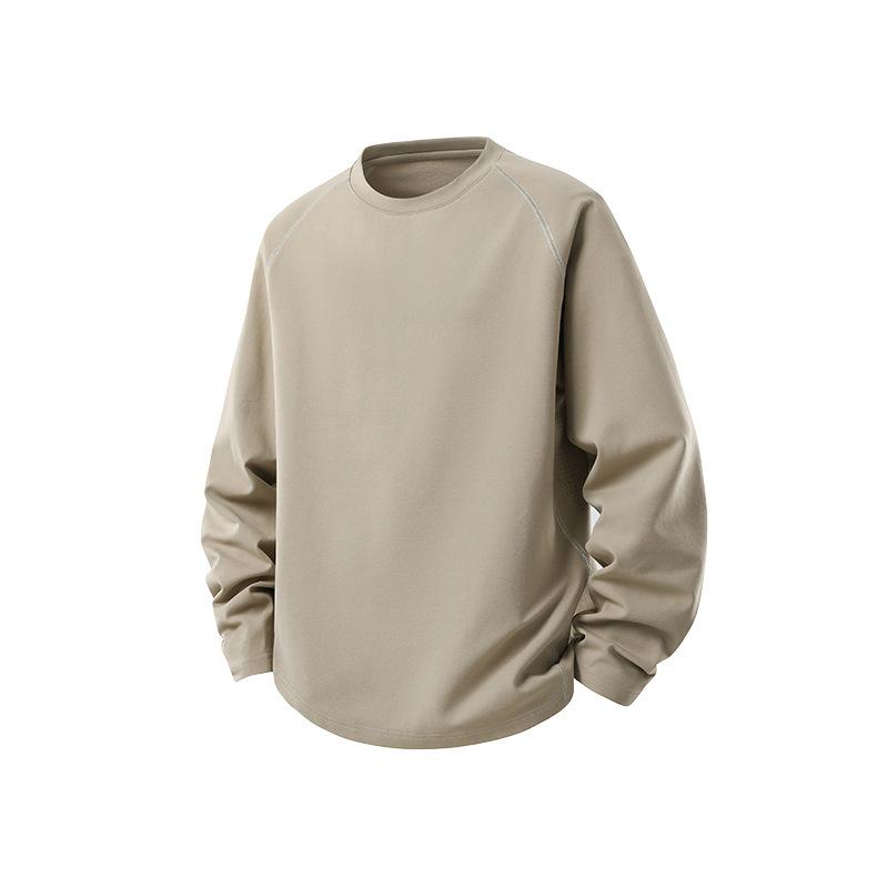 Soft-Touch Round-Neck Long-Sleeve Top Versatile Stylish and Minimalist T-Shirt with A Slim Fit