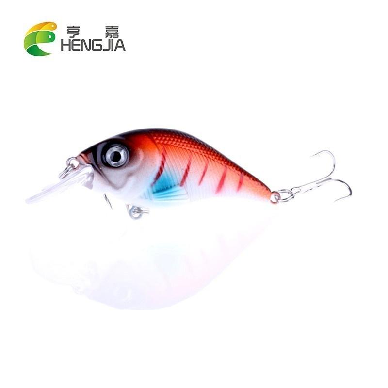 6pcs HENGJIA Crankbait with Rattles 7.5cm 12g Quality Plastic Fishing Bait Bass Pike Jerkbait 6pcs