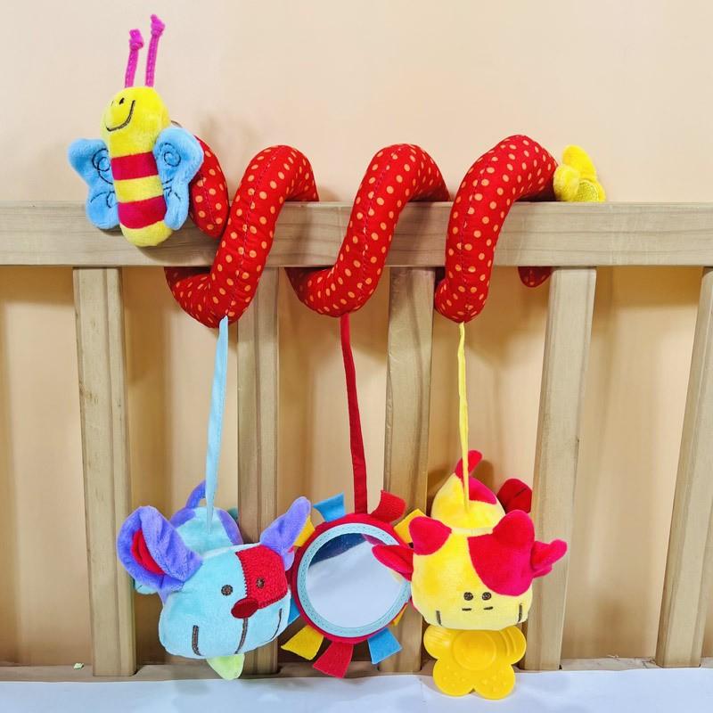 Spiral Toy, Pram Toy, Bed Hanging Toy with Ringing Bell, Baby Seat