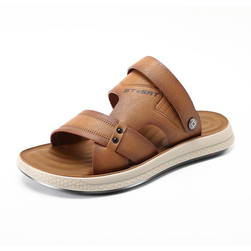 Fashion Brand Sandals New Summer Genuine Leather Lightweight Men's Shoes Outdoor Comfortable Beach Sandals Fashion Casual Shoes Sneakers
