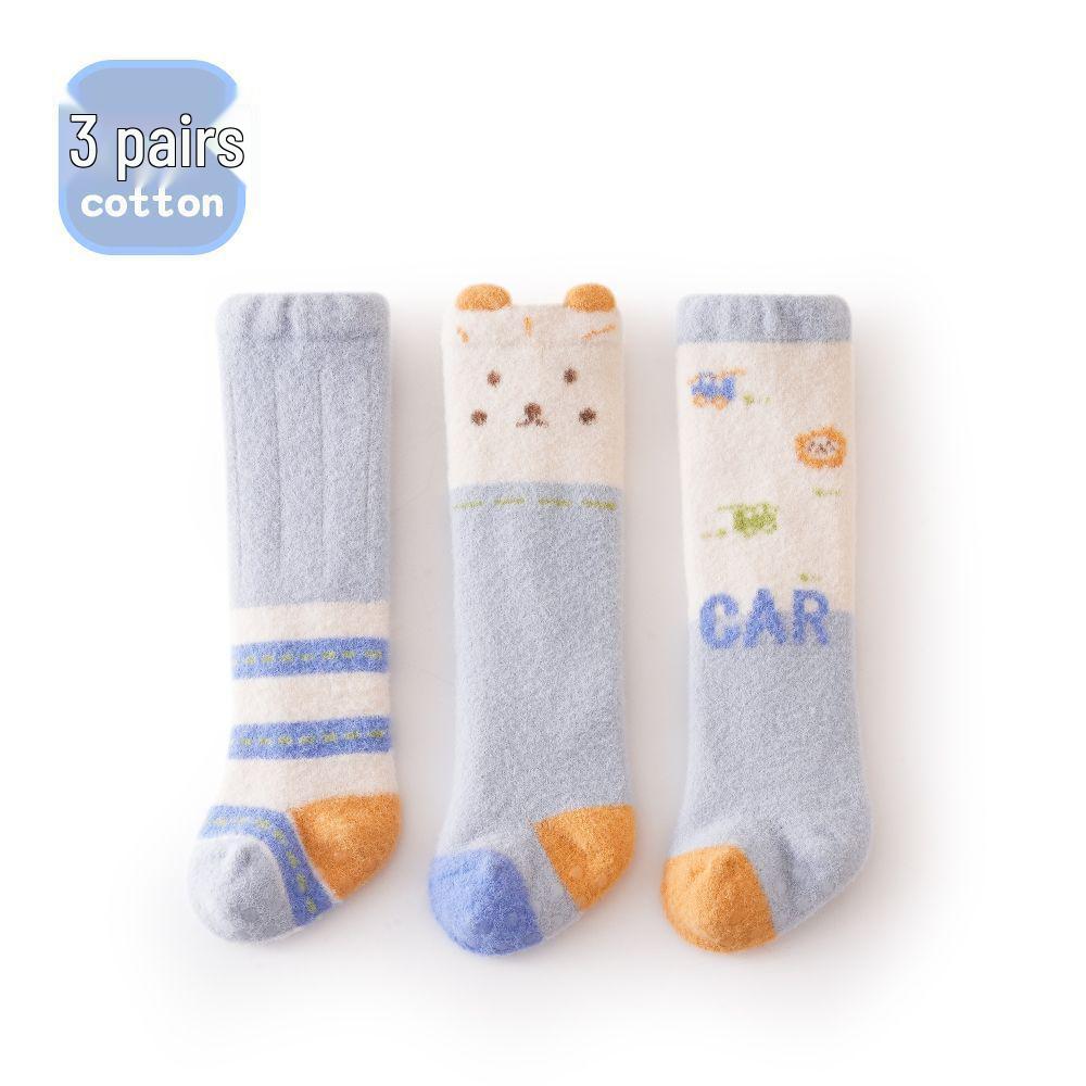 Winter Thickened Non-Slip Over-the-Knee Baby Socks 0-3 Months for Boys and Girls