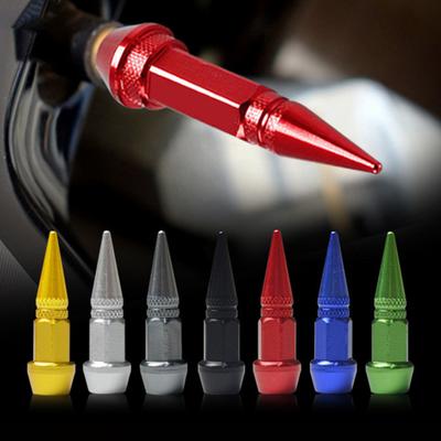 4Pcs 45/60mm Tire Valve Stem Cover Spiked Design Dustproof Aluminum Alloy Bicycles Motorcycle Tire