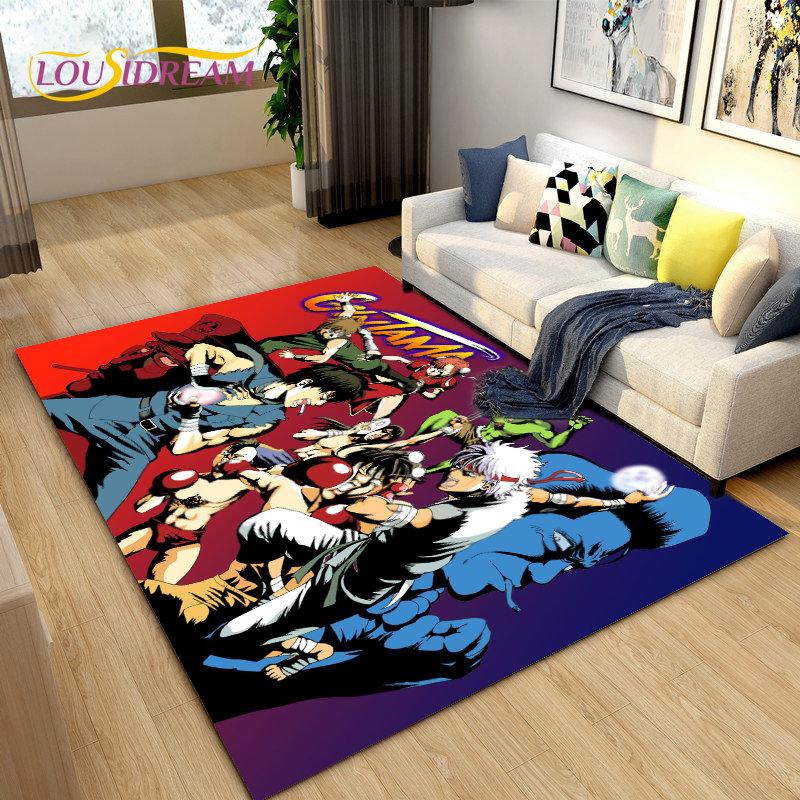 Anime Gintoki Kagura Gintama Area Rug,Carpet Rug for Living Room Bedroom Sofa Doormat Decoration, Kids Play Non-slip Floor Mat