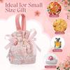 10 Stück kleine florale Geschenktüten, rosa Canvas-Geschenktüten, Mini-Geschenkbeutel mit Kordelzug für Babyparty, Brautparty, Geburtstag, Hochzeit