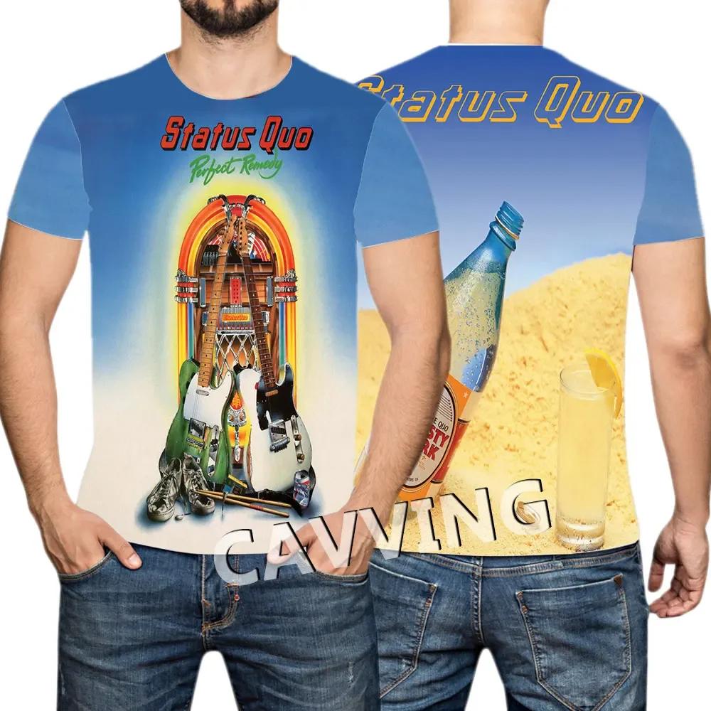 Men T-shirt Heavy Metal Rock Band Status Quo 3d Print T shirt Tops Womens Sports Large size Tops Tees Summer Tshirt Kid Clothing