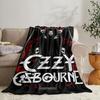 O-ozzy RIP Ozzy Osbourne Coperta Morbida in Flanella Coperta Estiva Leggera Accogliente Coperta per Pisolino per Divano Letto Viaggio