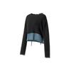 Li Ning Color Block Pullover Knit Sweater Women Sweaters Black AMBS002-4