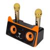 Karaoke Speaker HIFI Portable Cute Desk Speaker with 2 Wireless Microphone for Family KTV