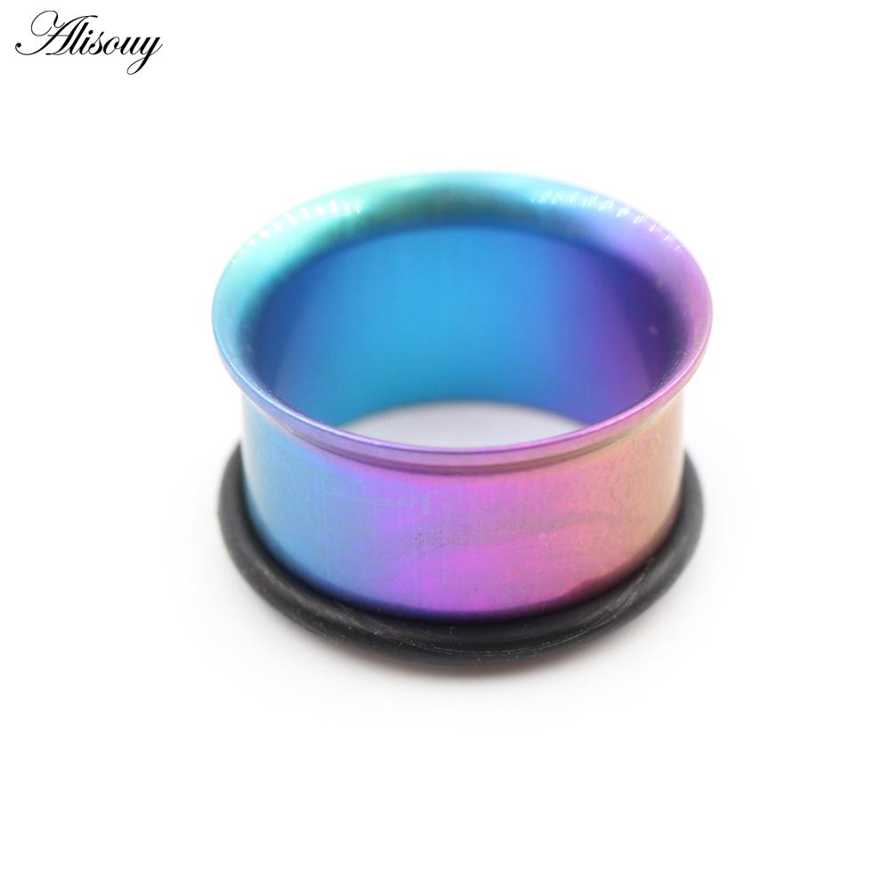 

Alisouy 1PC 6-25mm G23 титановый градиент цвета расклешенные ушные зонды туннели заглушки растяжители расширители пирсинг плоти украшения для тела 6mm зелёный