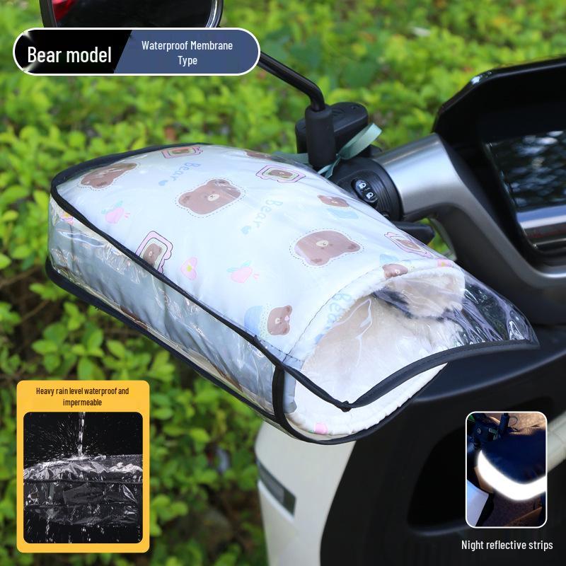 Women's Winter Electric Vehicle Windproof Gloves for Motorcycles & Scooters