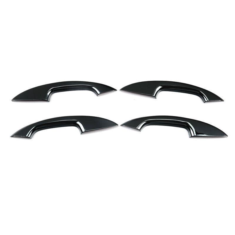 Exterior Side Door Handle Cover Trim Steel Black Fit For Cadillac CT5 -