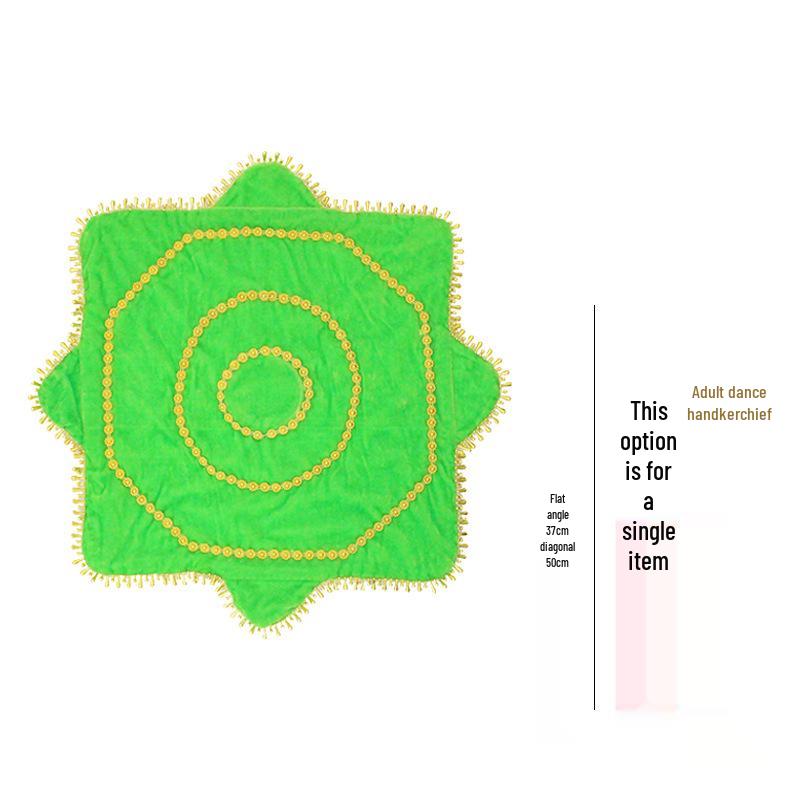 Children's 9-Inch Octagonal Dance Handkerchiefs - Yangge and Twirling Scarves for Performers