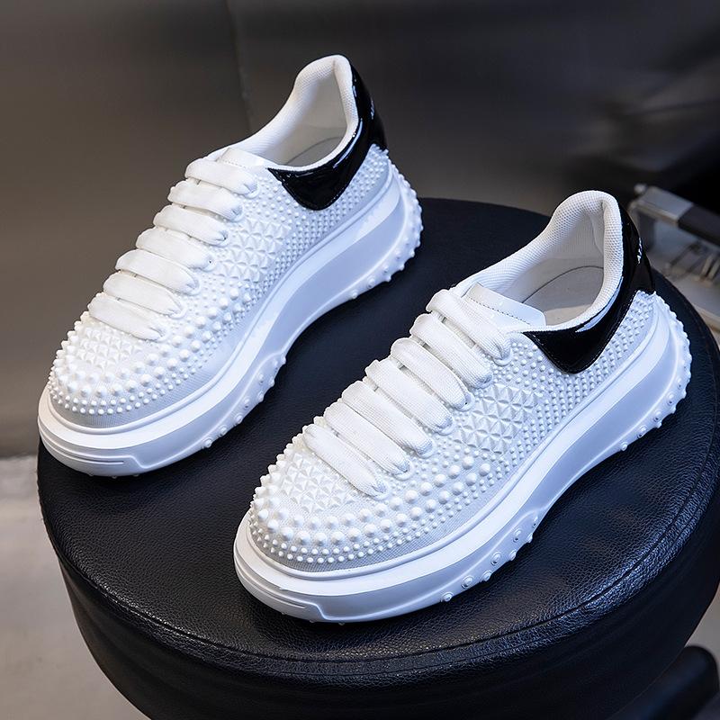 Leather women s shoes breathable sneakers shallow mouth low top flat sole shoes women 35