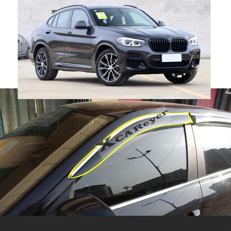 For BMW X4 G02 Car Body Styling Sticker Plastic Window Glass Wind Visor Rain/Sun Guard Vent Parts