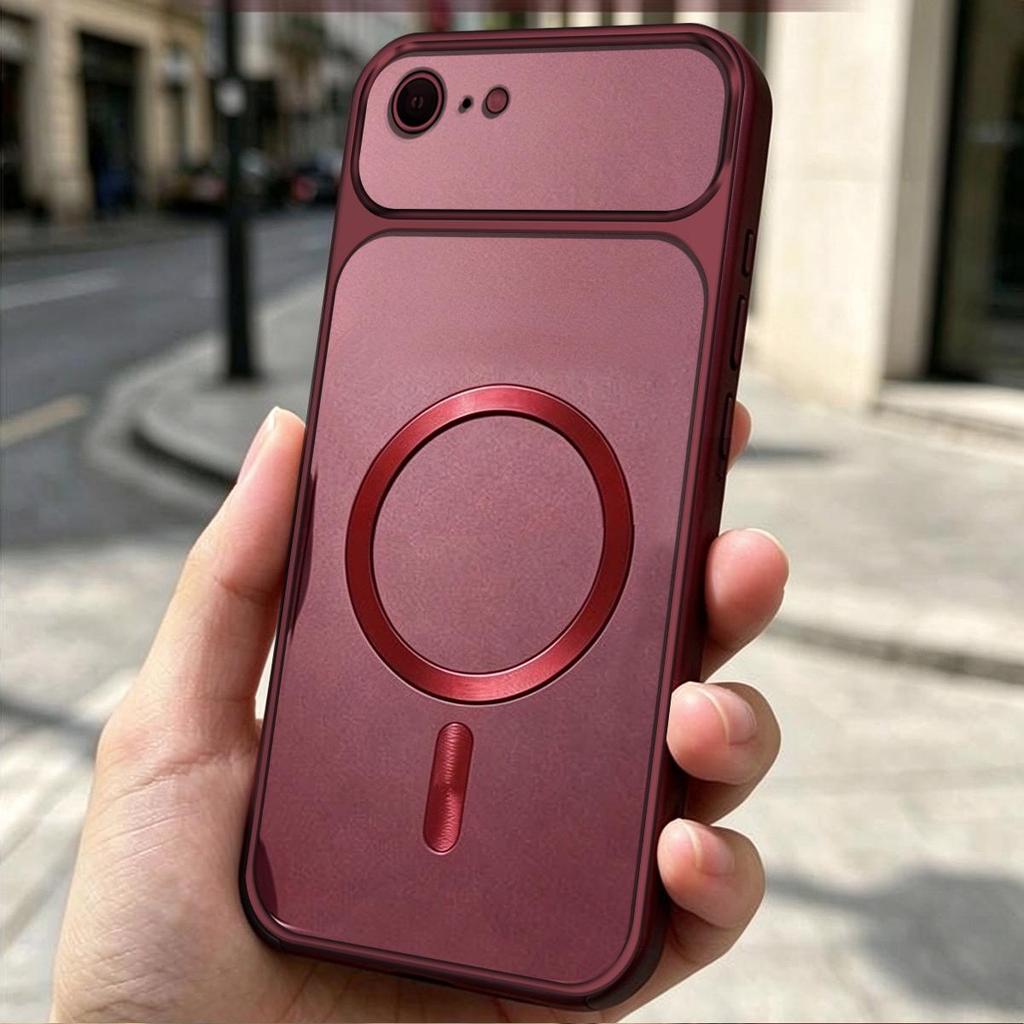 CD Texture Magnetic Ring Casing for iPhone 7/8 6/6s Metallic Finish Shockproof Case Cover