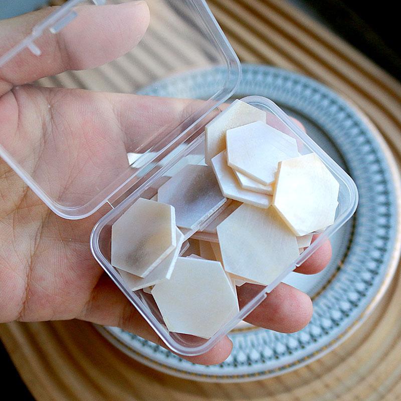 25pc Rectangle Mother of Pearl Mosaic Tiles Natural Shell Square Mosaic Pieces for Home Decoration Crafts Materials Hobbies Arte