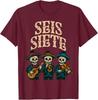 SEIS Siete Mexican Los Muertos Calaveras Sugar Skull 67 Boys T-Shirt
