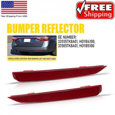 Red Lens Rear Bumper Reflector for 2017 2011-16 Honda Odyssey EX EX-L LX Touring