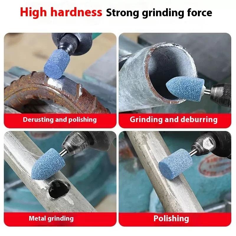 10Pcs Polishing Head Wheel Head Abrasive Mounted For Rotary Power Tools Electric Grinding Stone Wheel Dremel Accessories