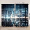 2pcs   spring summer Curtains New York City Landscape and Skyscraper Architecture Prints Yarn Curtains Polyester Easy Install