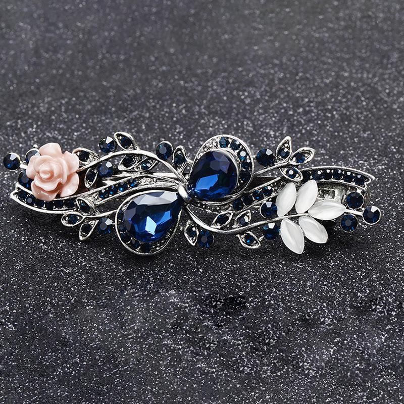 Koreanische Strass Haarnadel Hinterkopf Federclip Eleganter Top Clip Haarschmuck Pferdeschwanzclip Damen Haarnadel Erwachsener Clip Kopfschmuck