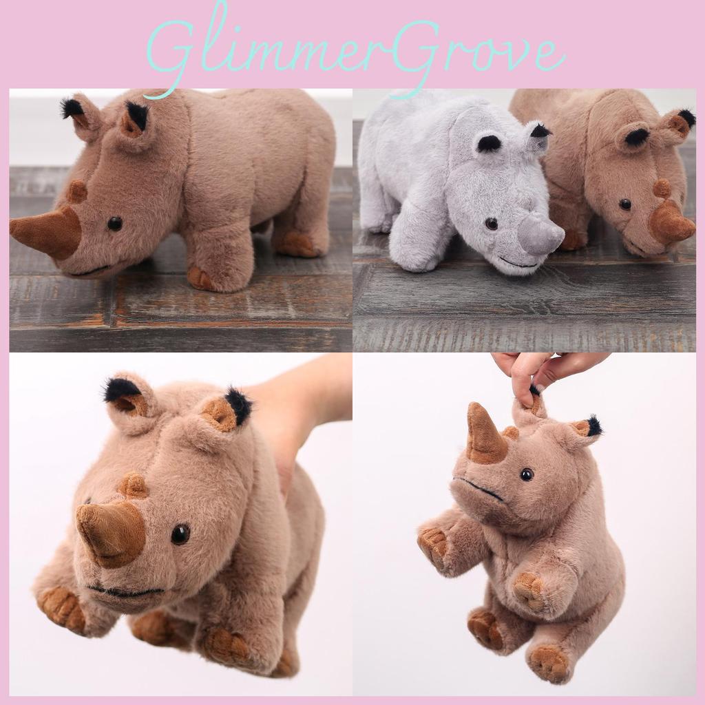 Plush Rhino Toy Soft Animal Doll For Sleep And Comfort Gift For Girls