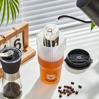 WORTHBUY Leak-proof Coffee Cup Plastic Large Capacity Water Bottle For Student Office Workers Portable Milk Juice Drinking Cup