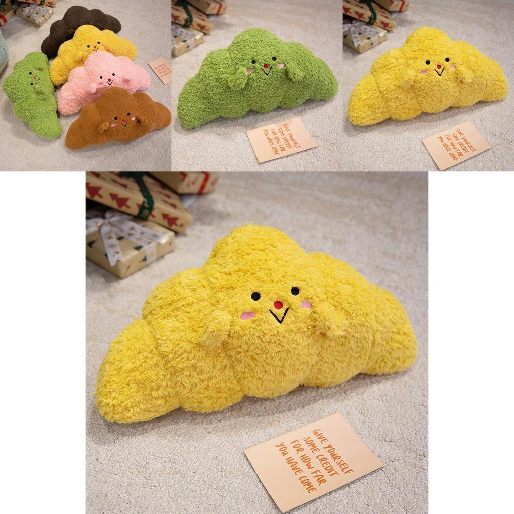 Cuscino Peluche Croissant Carino per Arredamento Camera da Letto Adolescenti