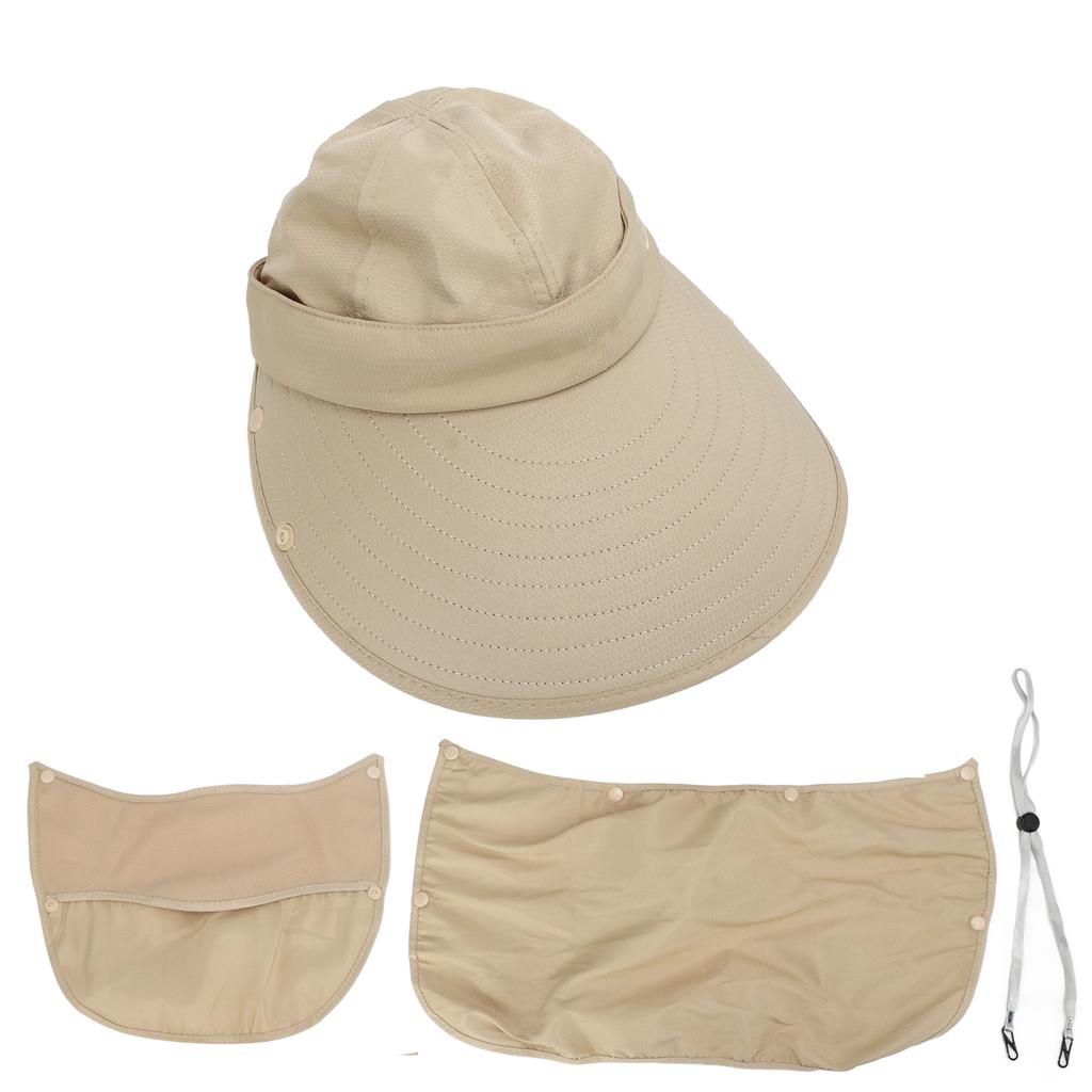 Outdoor Cycling Sun Hat Large Face Sunscreen Cover UV Fishing Hat Set