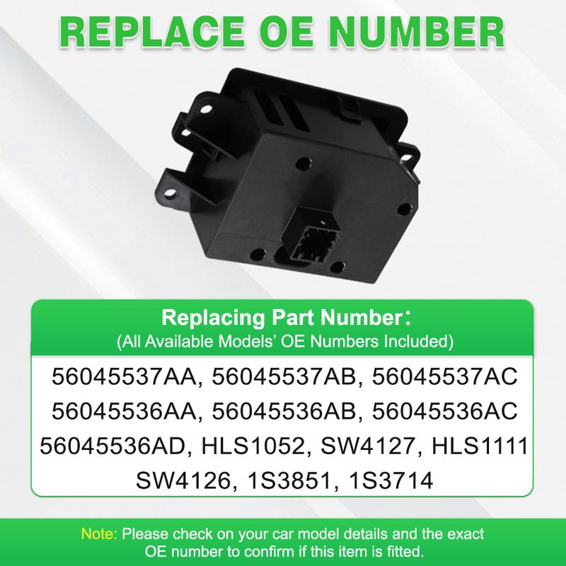 Black 56045537AB Headlight Fog Light Control Switch for Dodge Ram 1500/2500/3500 Pickup 2002-2005 Headlight Control Switch