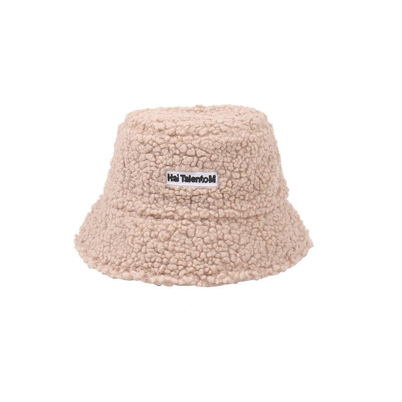 Autumn and winter ladies hat teddy plush bucket hat fashion versatile basin hat warm hat