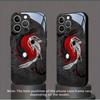 Koi Hongmei tempered glass phone case suitable for iPhone 17 16 15 14 13 12 11 Pro/Max/Plus anti drop and shockproof back cover