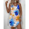 Casual Floral Pattern Women's Dress Dresses Woman Summer Y2k Ladies Clothes Women's  Sleeveless Dress Oversized Female Clothing