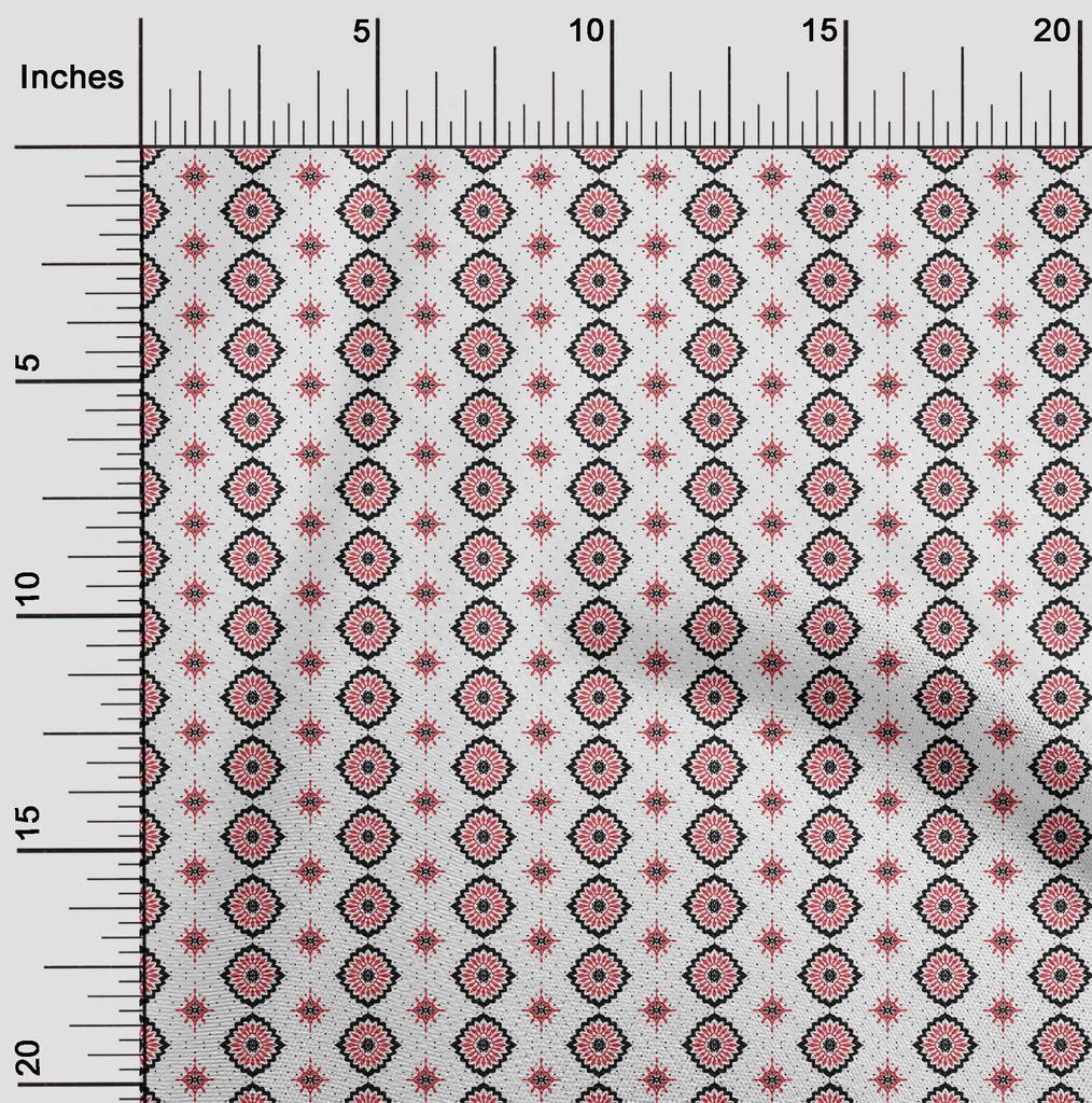 oneOone Cotton Flex Baby Blue Fabric Asian Block Sewing Fabric by The Yard Printed DIY Clothing Sewing Supplies 40 Inch