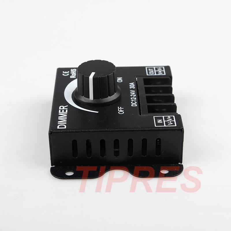 30A Manual Dimmer Housing Kit: LED Monochrome Knob Switch for Dimming