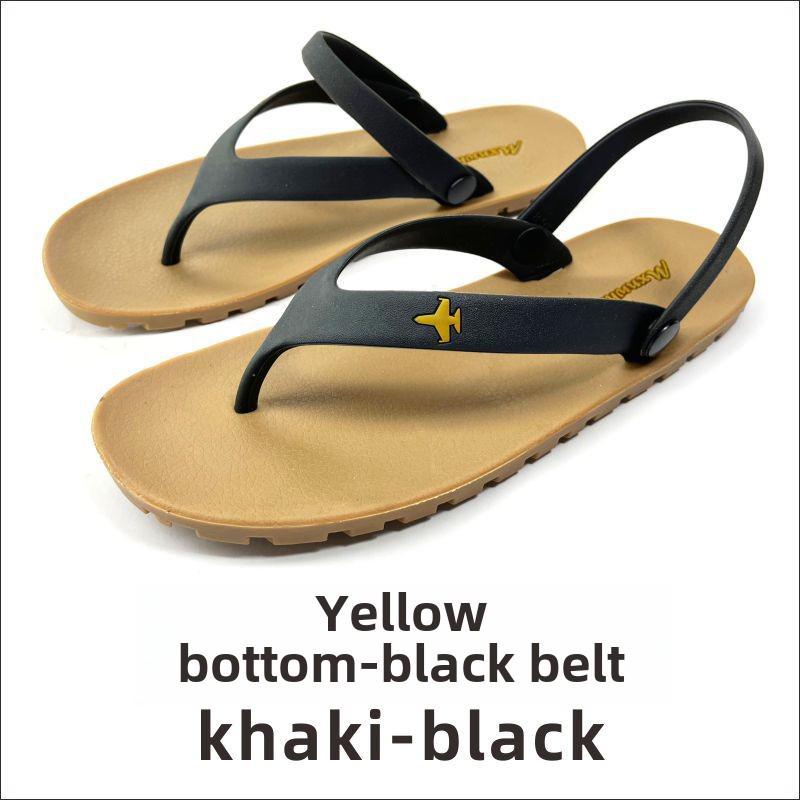 

Чоловічі тайські сандалі з гумовою підошвою, дихаючі шльопанці для повсякденного одягу або водіння. 40 хакі