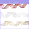 Elegant 10 Meter Christmas Ribbon With Edged Netting For Festive Tree Decorations