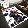 Racing Driver with Stars and Car Print Non-slip rug suitable for living room and bedroom sofas.