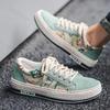 Men's Shoes Fashion Casual Sneakers 2025 Spring New Trendy Korean Lace-Up Comfortable Non Slip Canvas Student Skateboard Shoes