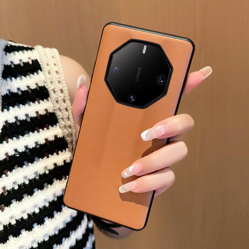 Applicable to Huawei mate70rs extraordinary master mobile phone case new Mate70rs brown leather 60rs messenger type