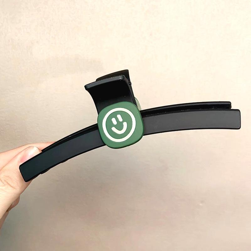 3 Pieces of Senior Sense Smiley Face Frosted Models Temperament Hair Card Hair Accessories