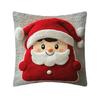 Funda De Cojín Navideña Con Estampado 2D De Pap Noel Y Patrn De Reno, Funda De Almohada De Felpa Suave Para Decoracin