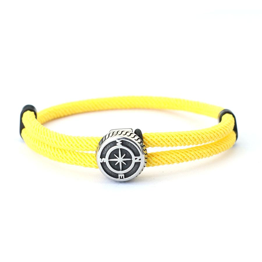 

Noter Vintage Navigation Compass Mens Bracelet With Rope Adjustable Pirate Viking Braslet Red Thread Braclet Accesorios Hombre жовтий