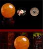 Citrine Round Ball, Citrine Topaz, Yellow Crystal Ball, Purifying Stone, Crystal Ball Ornament, Yellow, with Wooden Base (7cm)