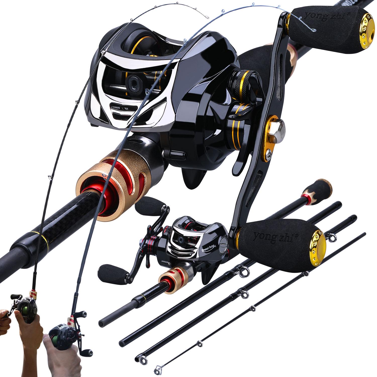 

Набор удочек и катушек 11 + 1BB, катушка для приманки, окунь, пресноводная соленая вода, рыболовные снасти для путешествий на открытом воздухе 1.8m&Right handle жёлтый