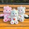 Carebears Plüschtier mit Regenbogenherz und Kirschblütendesign Weicher und bequemer Stoff