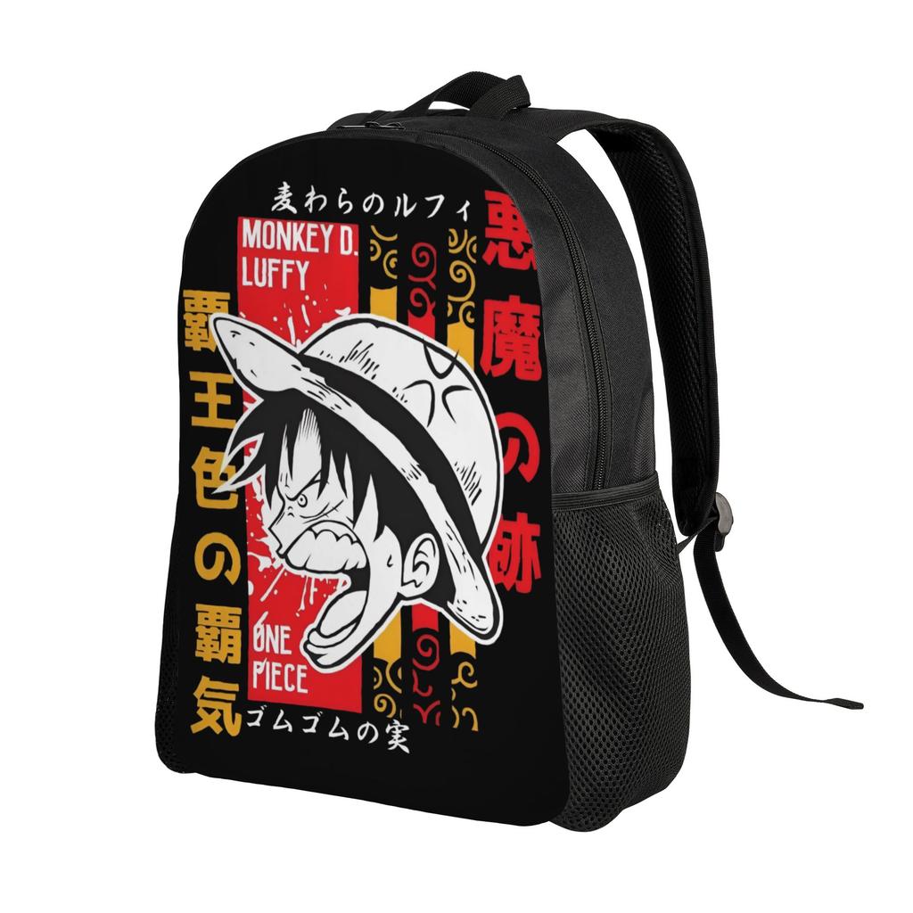 One Pieces Backpack for Women Men Water Resistant College School Luffy Bag Printing Bookbag