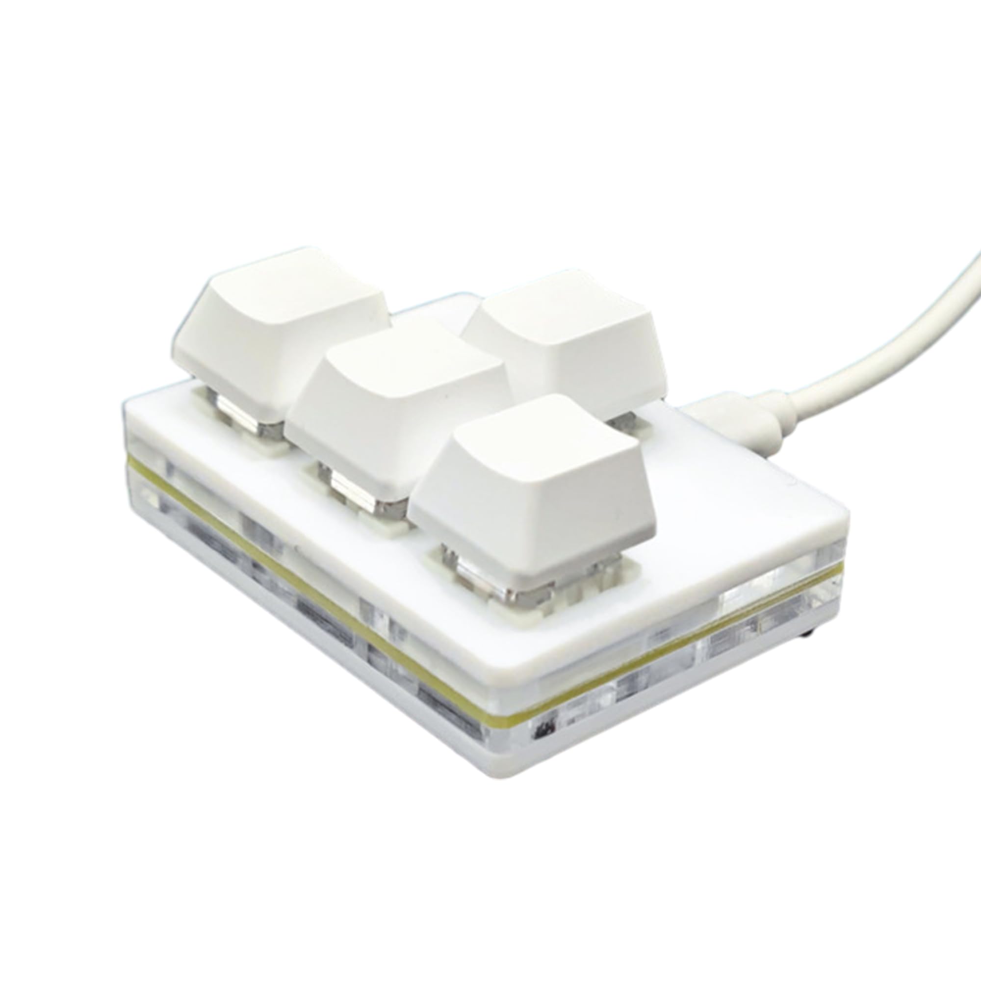 

SIKAI CASE Macro Mini Mechanical Wired DIY Setup RGB Gaming Compatible with Ideal for Red Arrow Keys No Keyboard, 4-Key Keyboard, One-Handed Keyboard,